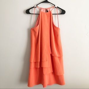 Jay Godfrey | Coral Halter Neck Dress Size 2